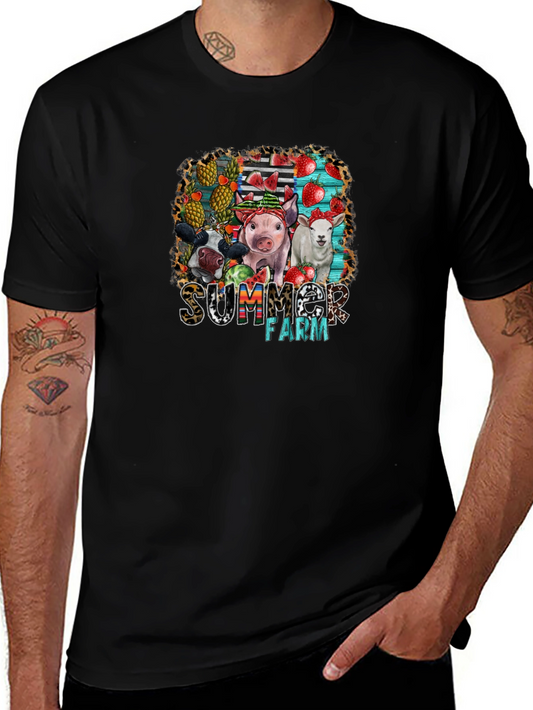 Summer Farm Animals Graphic T-Shirt