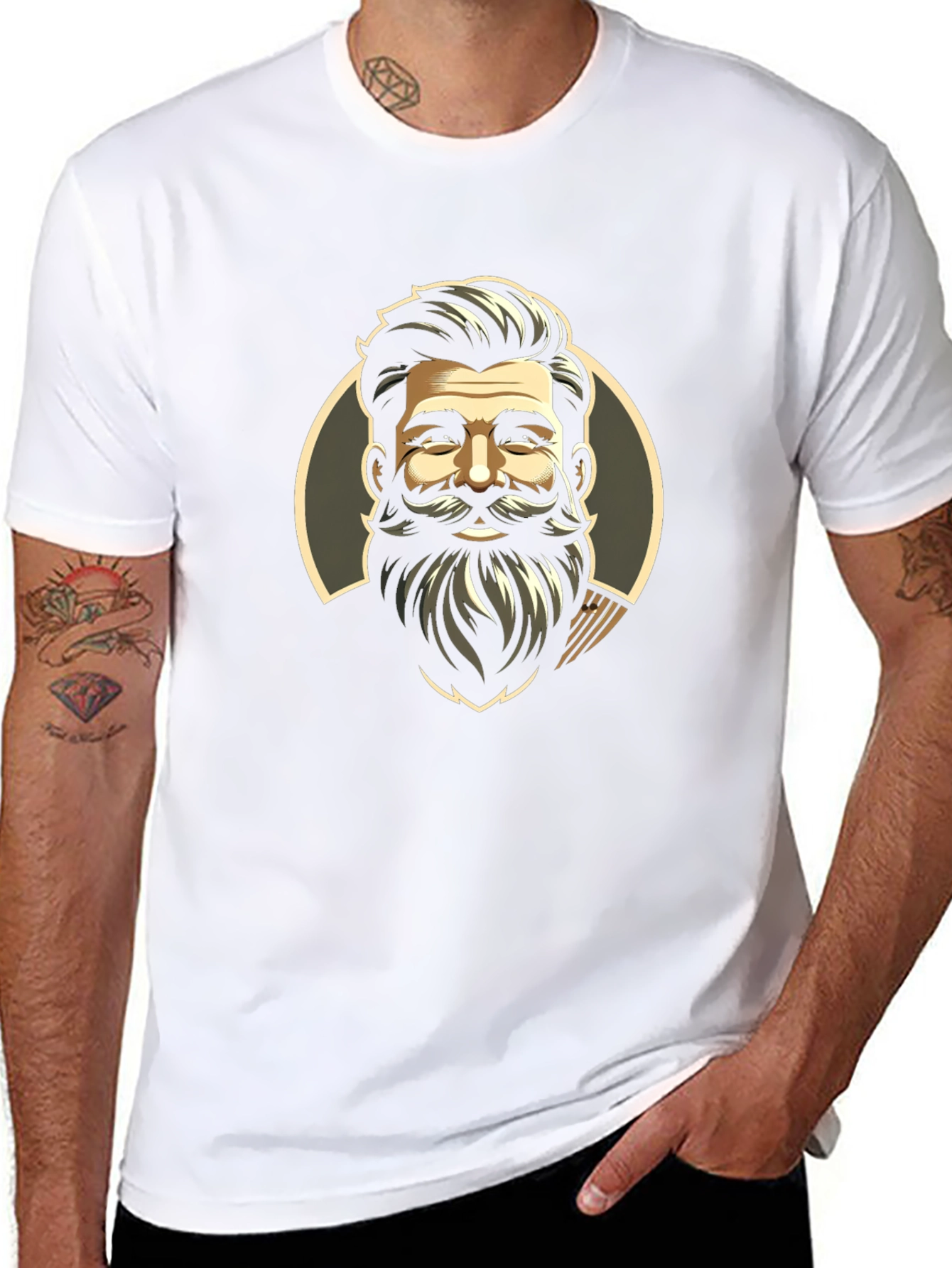 Bearded Man Graphic Tee - Stylish & Unique