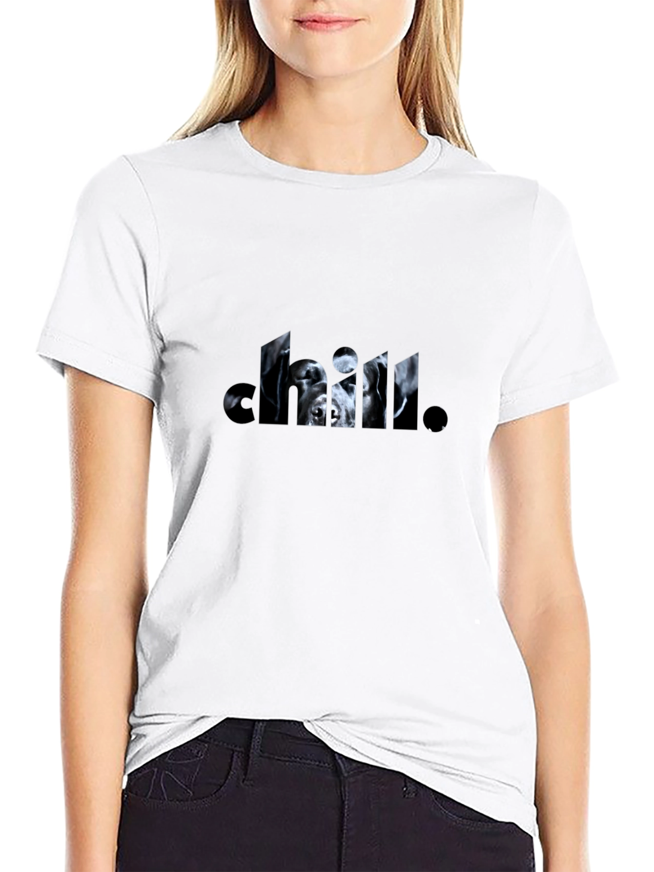 Chill Dog Black Graphic Tee