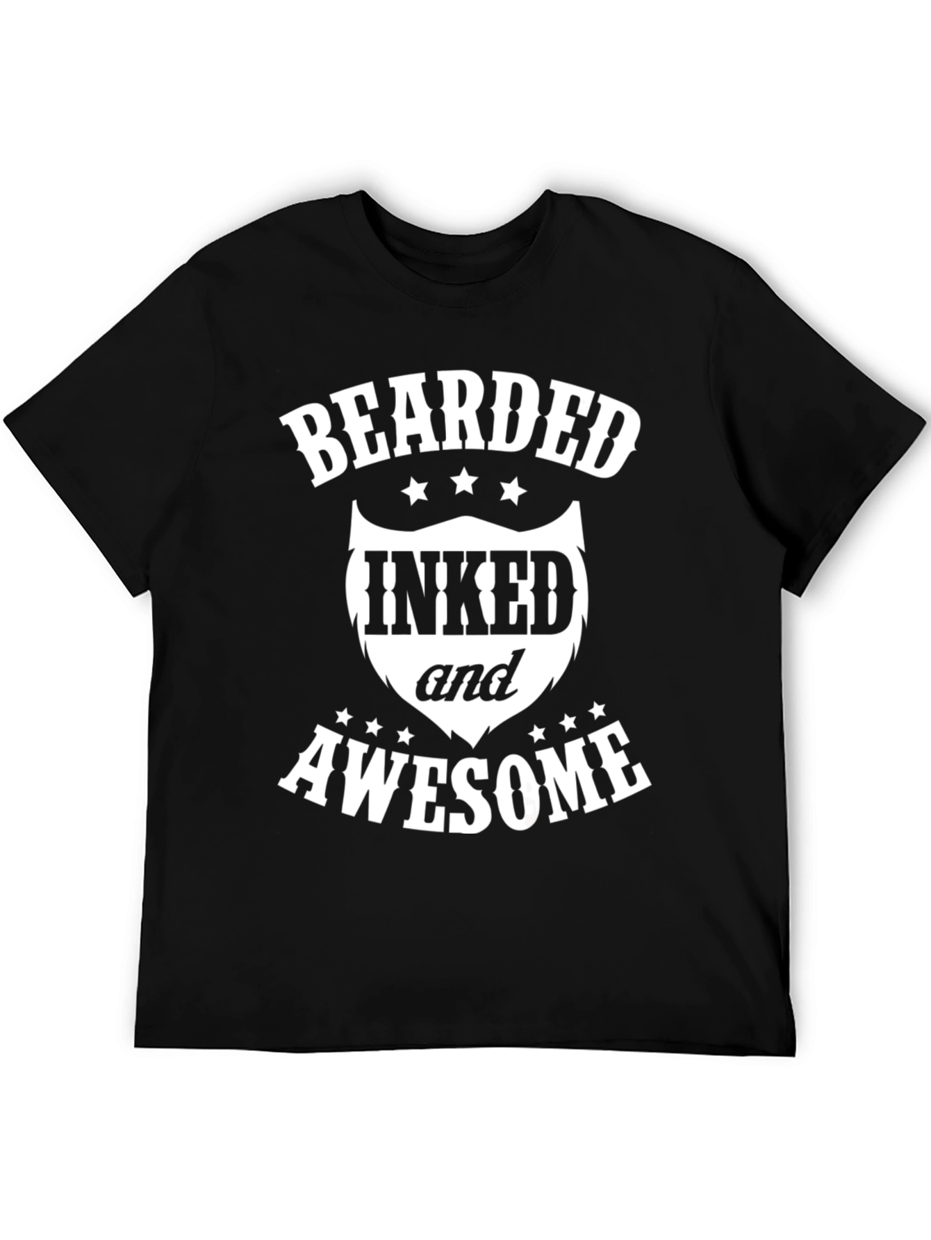 Bearded Inked and Awesome T-Shirt - Mens Graphic Tee