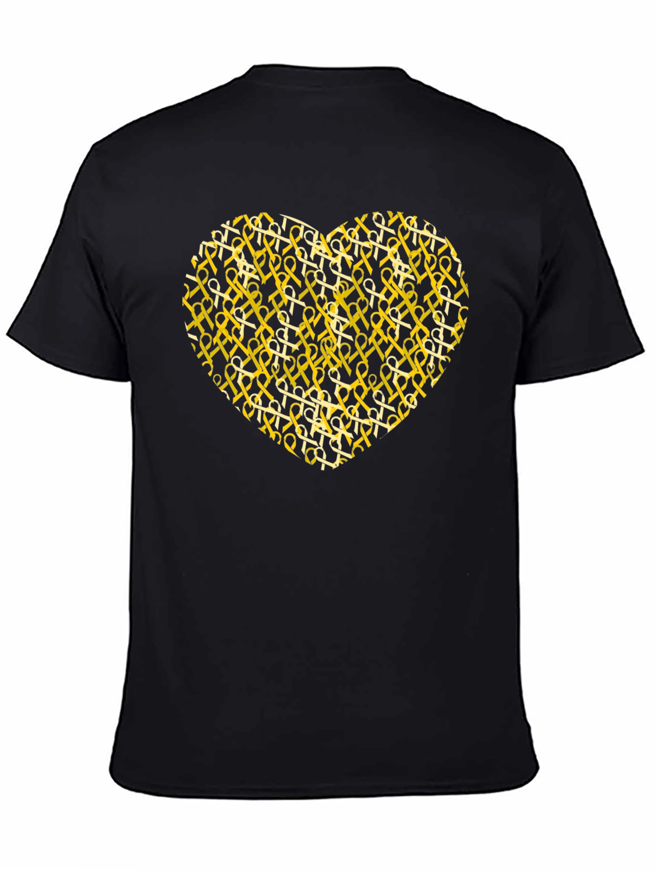 Awareness Ribbon Heart Graphic T-Shirt - Black