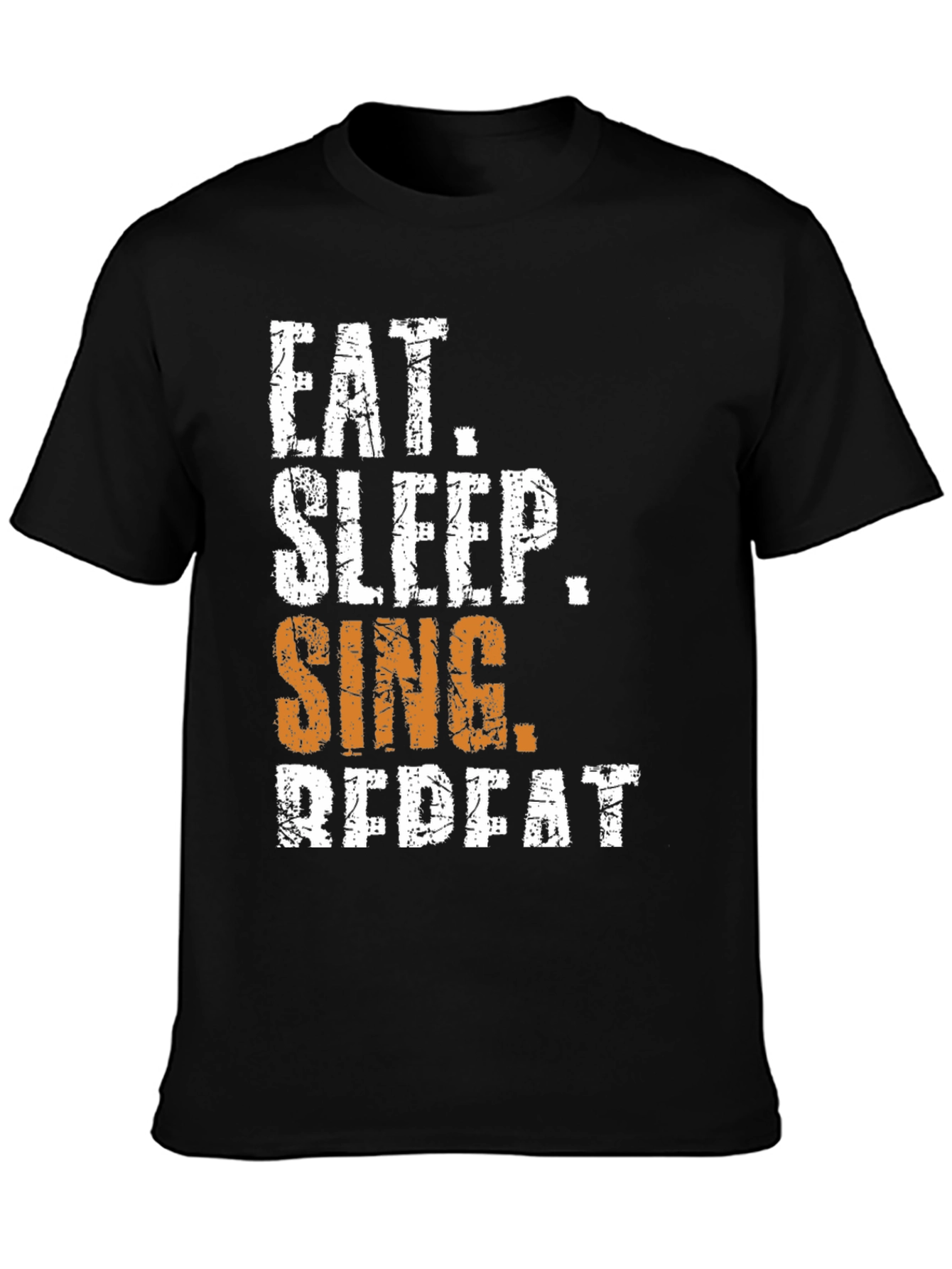 Eat Sleep Sing Repeat T-Shirt - Black Graphic Tee