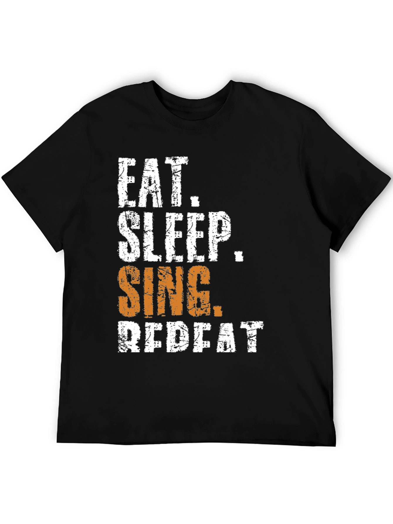Eat Sleep Sing Repeat T-Shirt - Black Graphic Tee