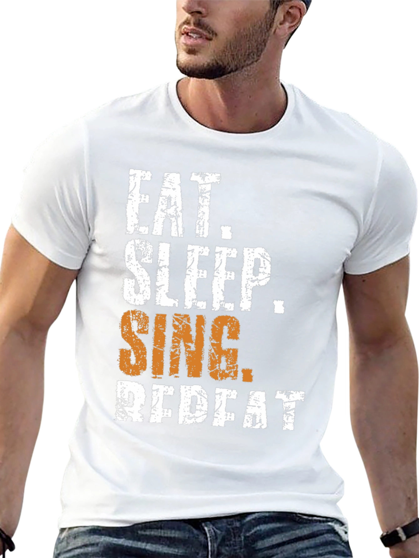 Eat Sleep Sing Repeat T-Shirt - Black Graphic Tee