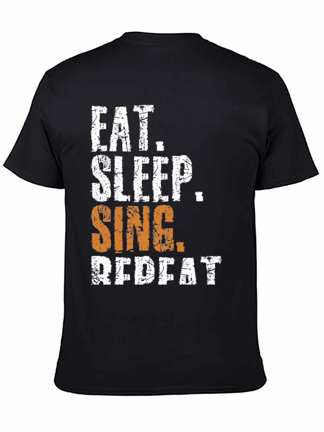 Eat Sleep Sing Repeat T-Shirt - Black Graphic Tee