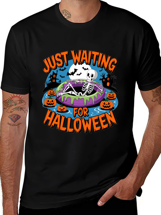 Halloween Skeleton T-Shirt - Just Waiting