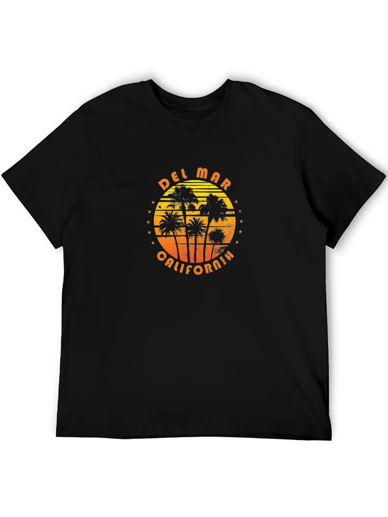 Del Mar California Palm Tree Graphic T-Shirt