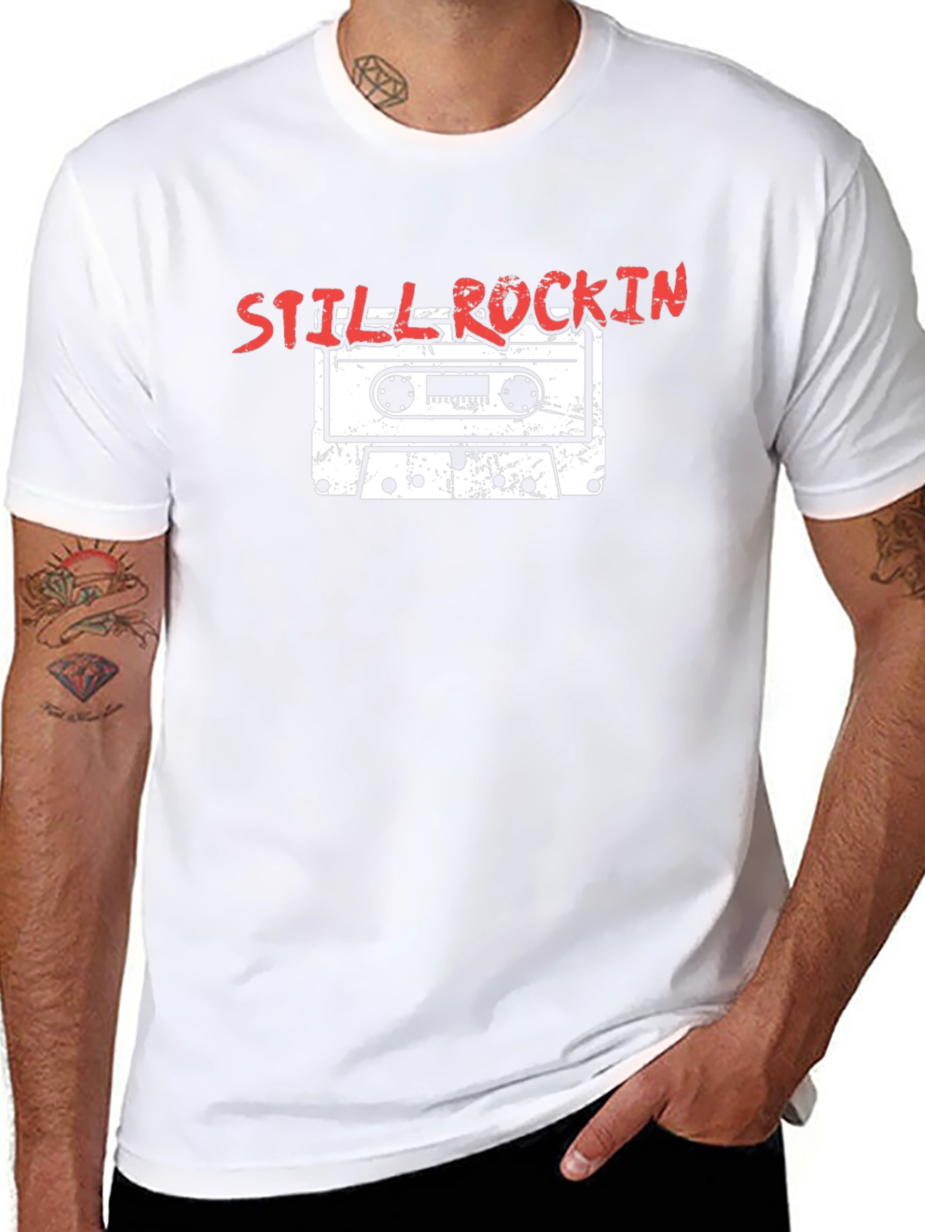 Still Rockin Cassette Tape Graphic Tee