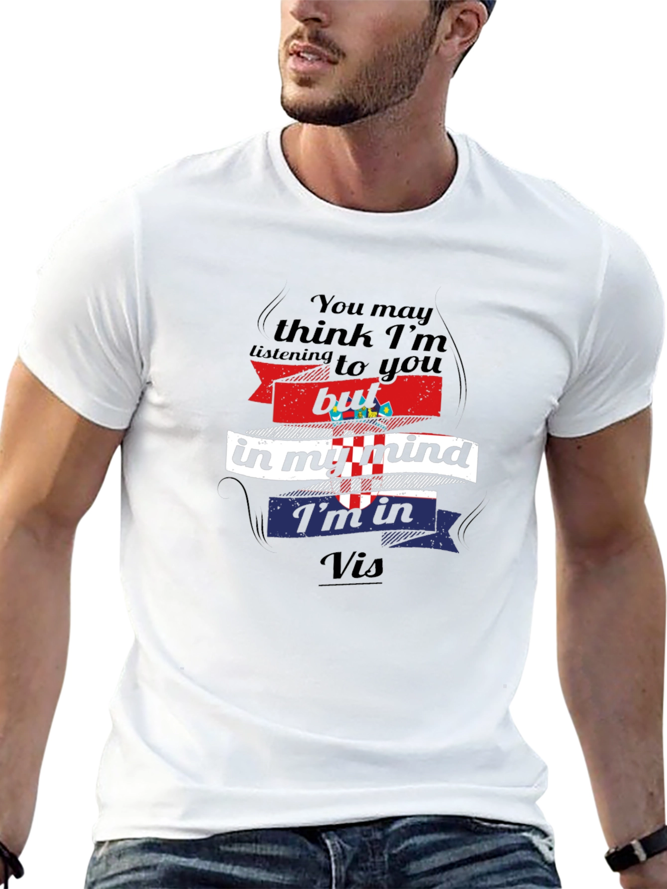 In My Mind Im In Vis Croatia T-Shirt