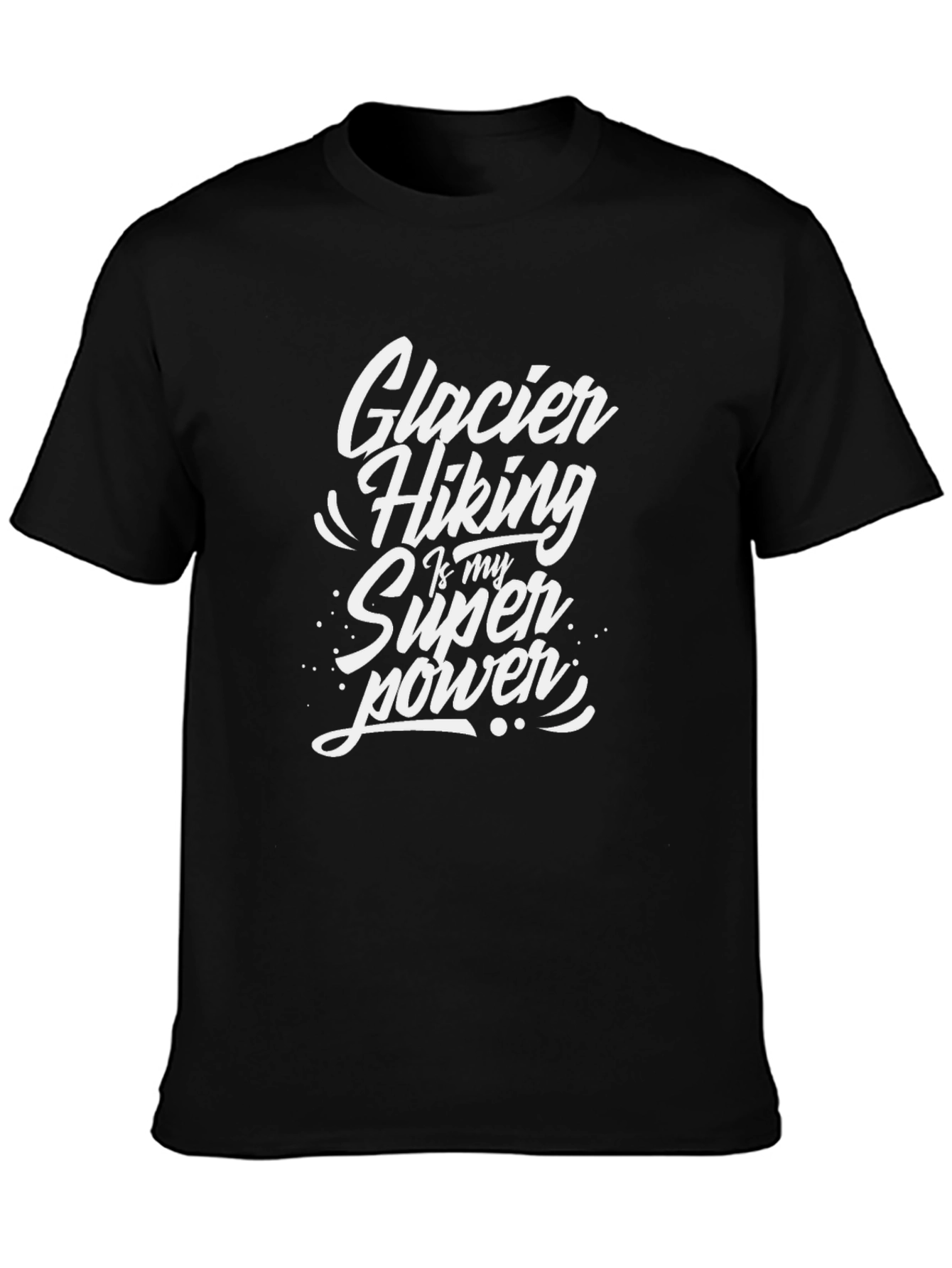 Glacier Hiking Superpower Black T-Shirt