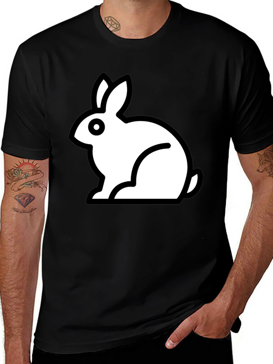 Rabbit Graphic Black T-Shirt