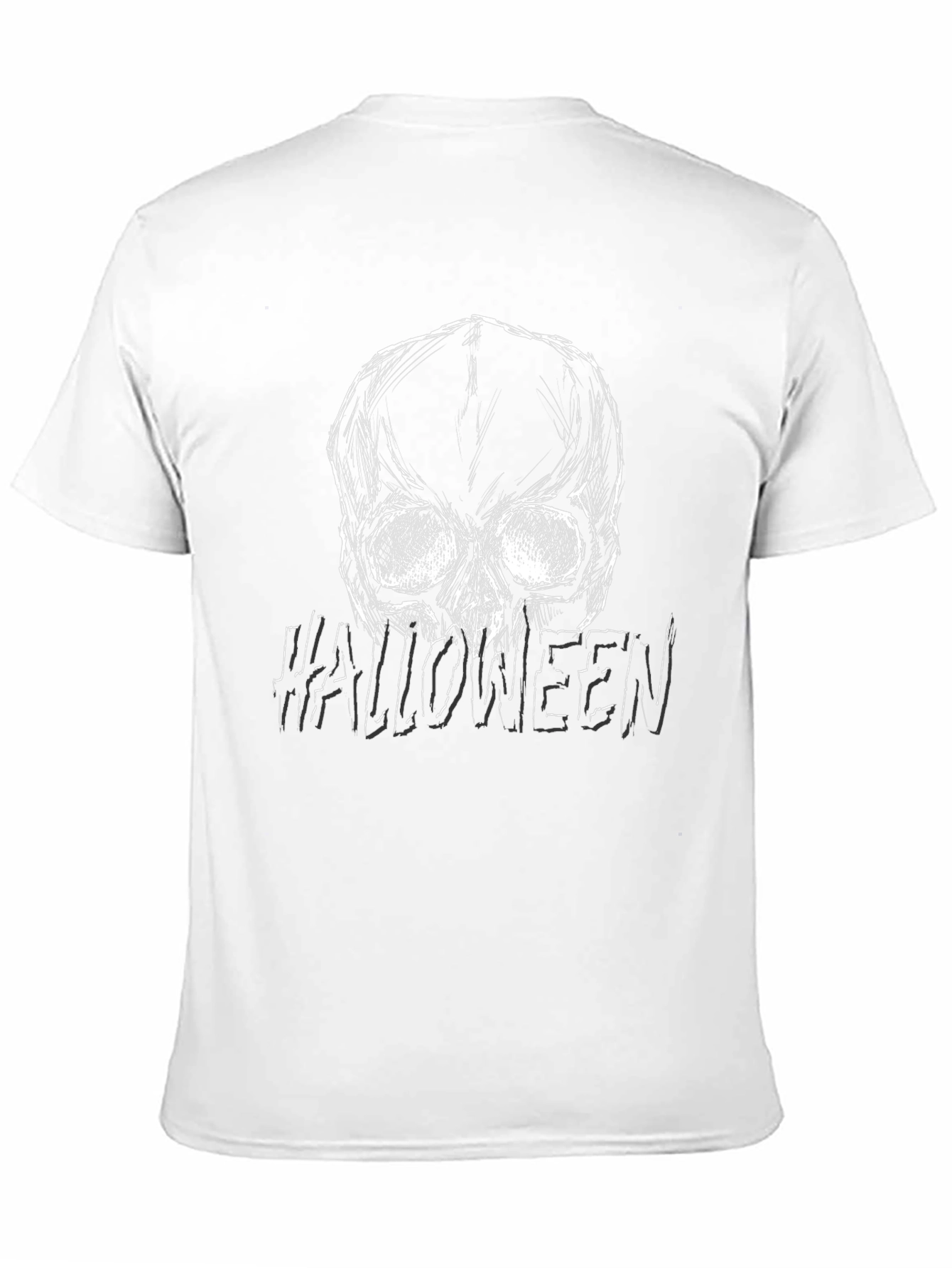 Halloween Skull Graphic Tee - Mens Black T-Shirt