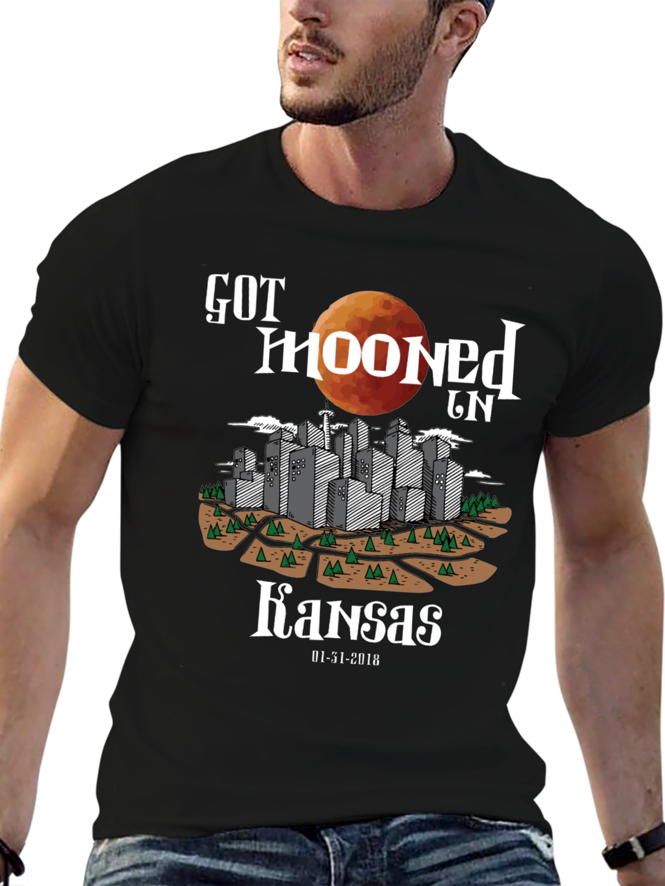 Got Mooned in Kansas T-Shirt Eclipse Graphic Tee