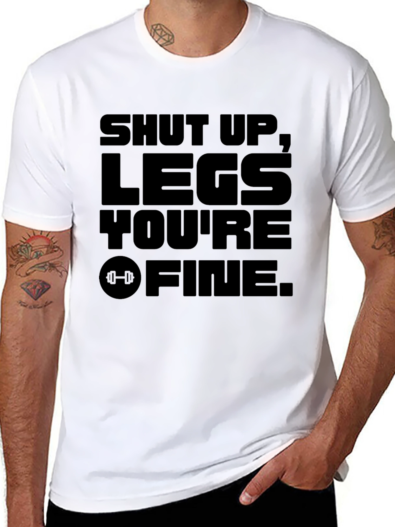 Shut Up Legs Youre Fine Black Graphic T-Shirt