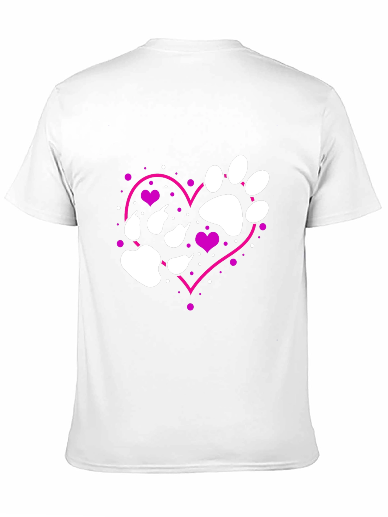Paw Print Heart T-Shirt - Dog Lover Tee
