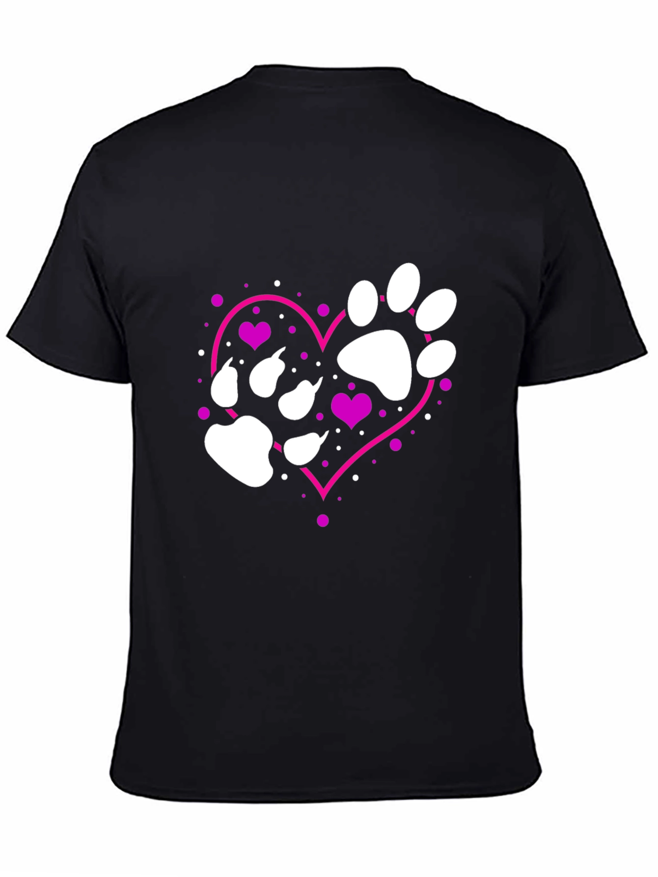 Paw Print Heart T-Shirt - Dog Lover Tee