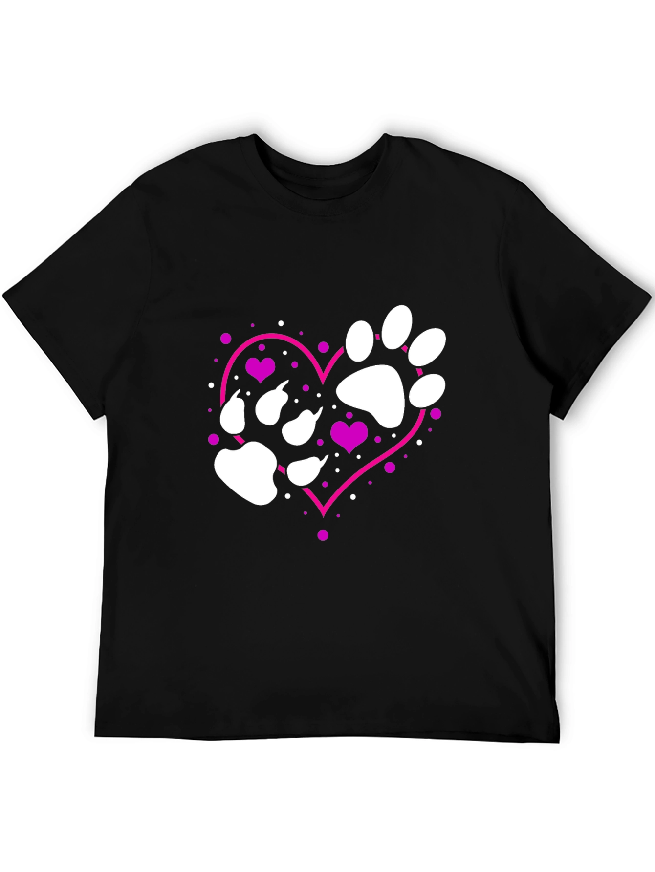 Paw Print Heart T-Shirt - Dog Lover Tee