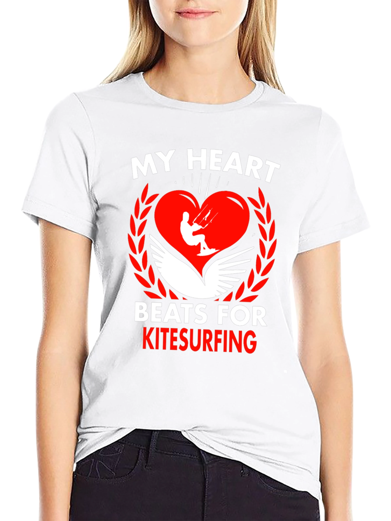 My Heart Beats for Kitesurfing Graphic Tee