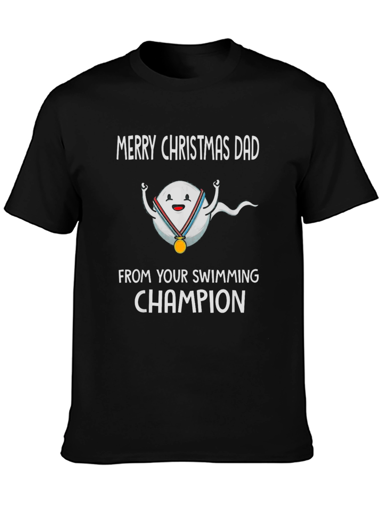 Funny Christmas Dad Swimming Champion T-Shirt
