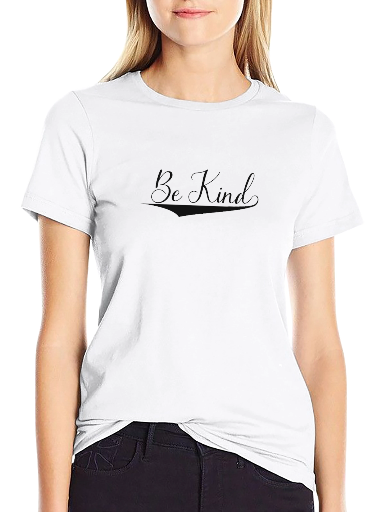 Be Kind Black Crew Neck T-Shirt