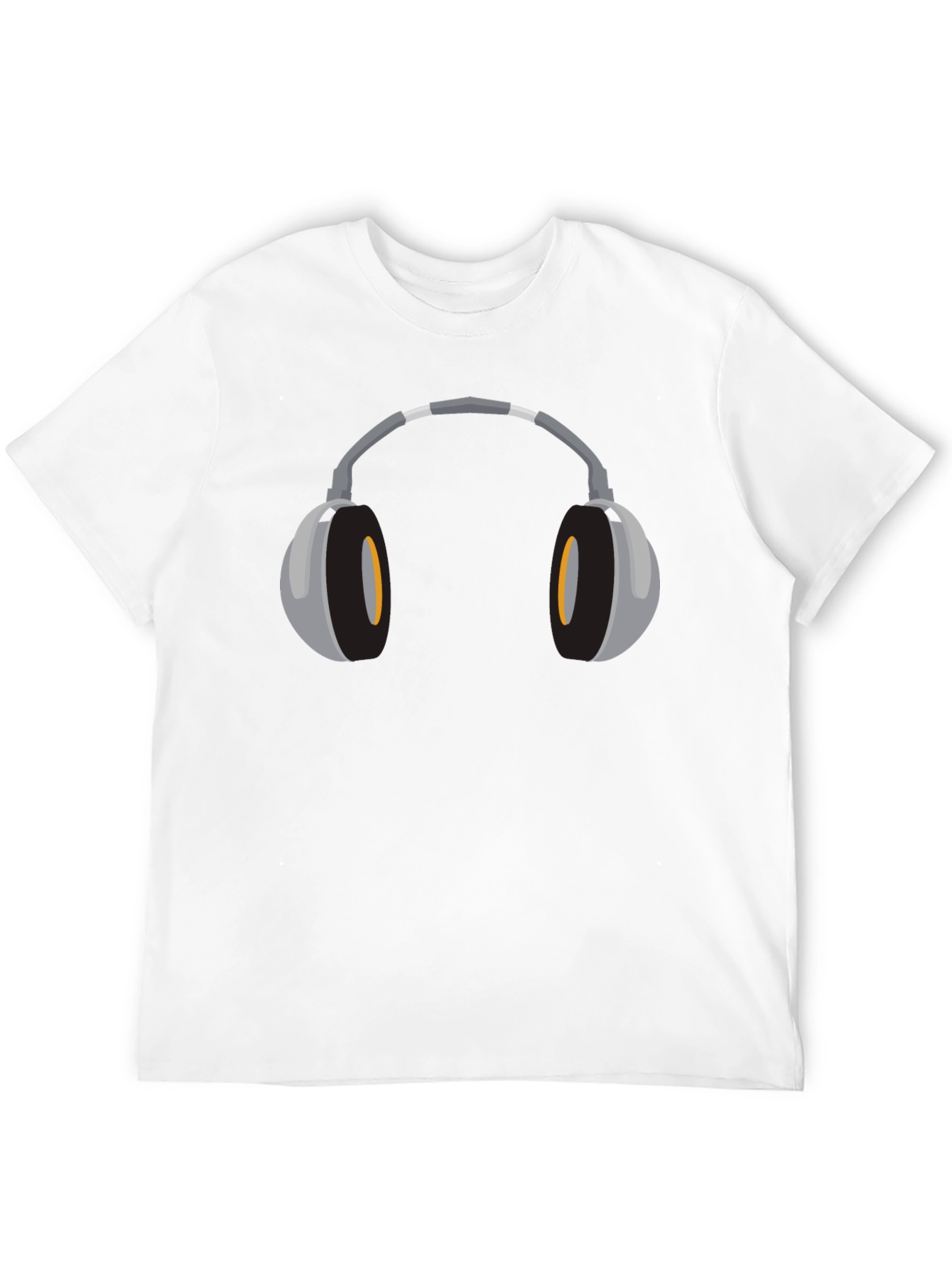 Headphone Graphic Tee - Stylish Black T-Shirt