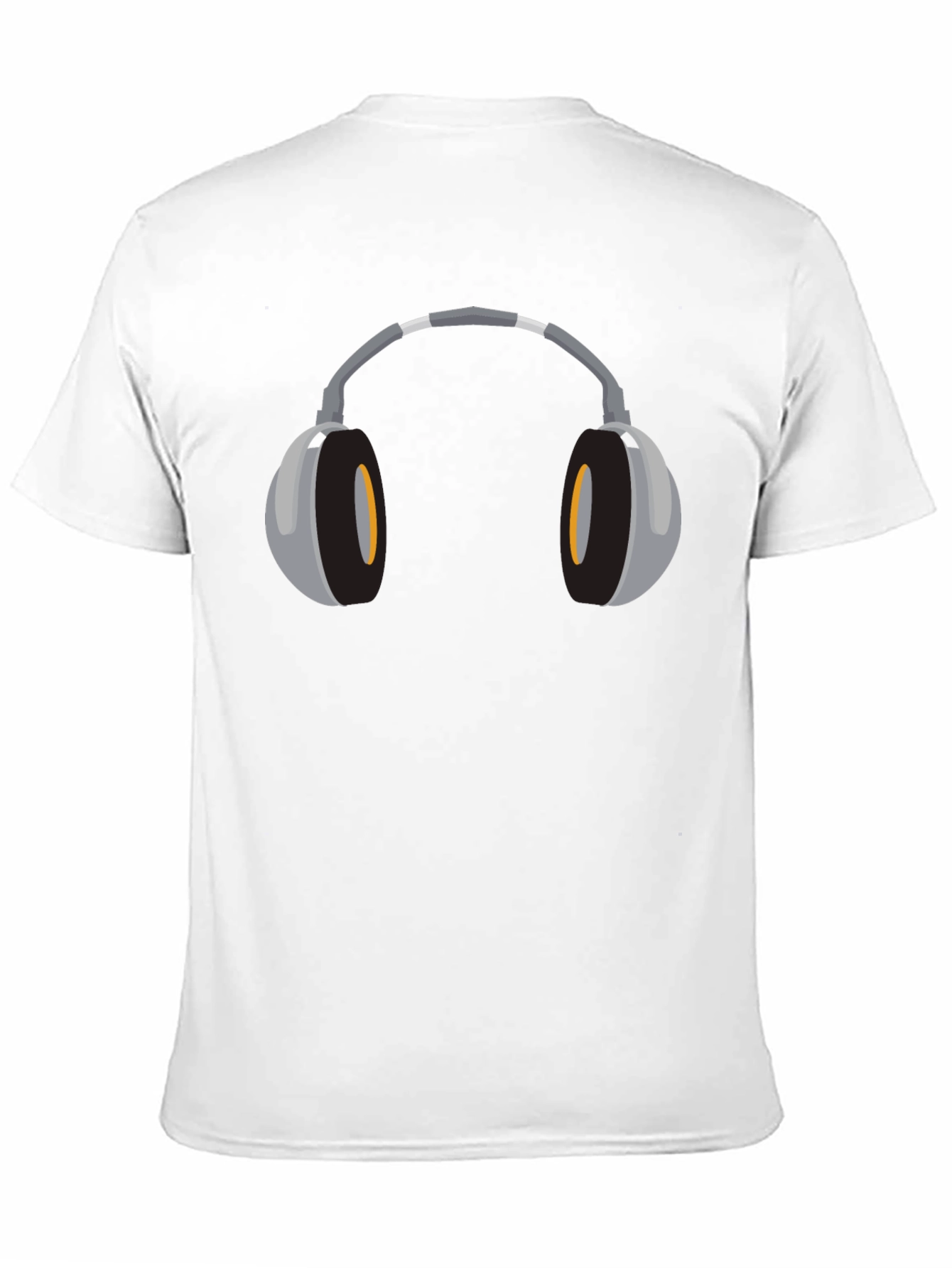 Headphone Graphic Tee - Stylish Black T-Shirt