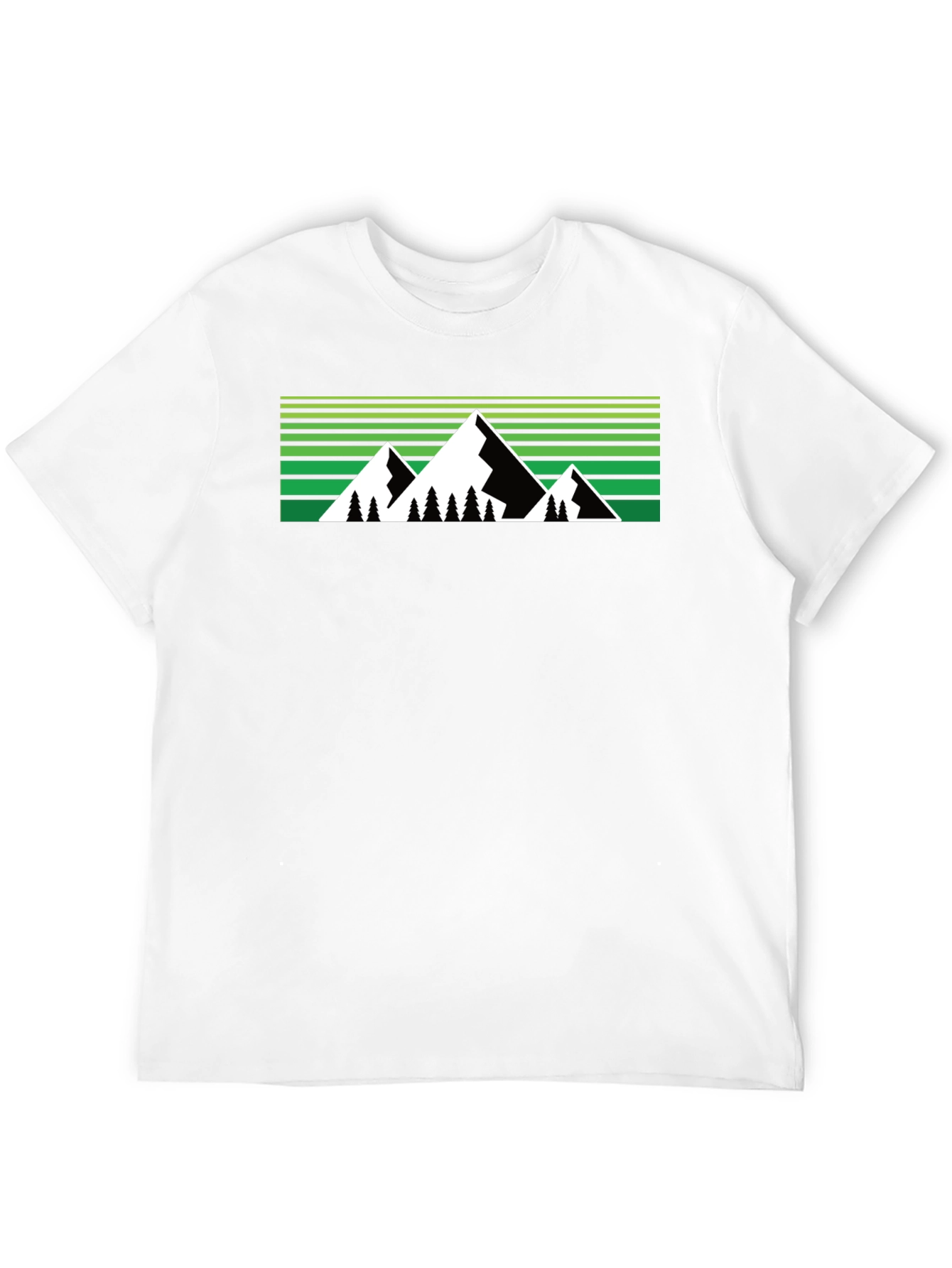Mountain Graphic Tee - Black Crew Neck