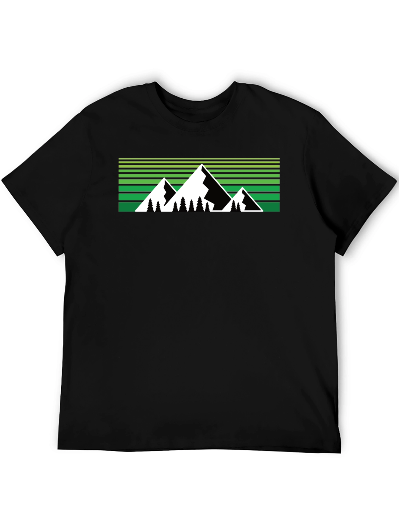 Mountain Graphic Tee - Black Crew Neck