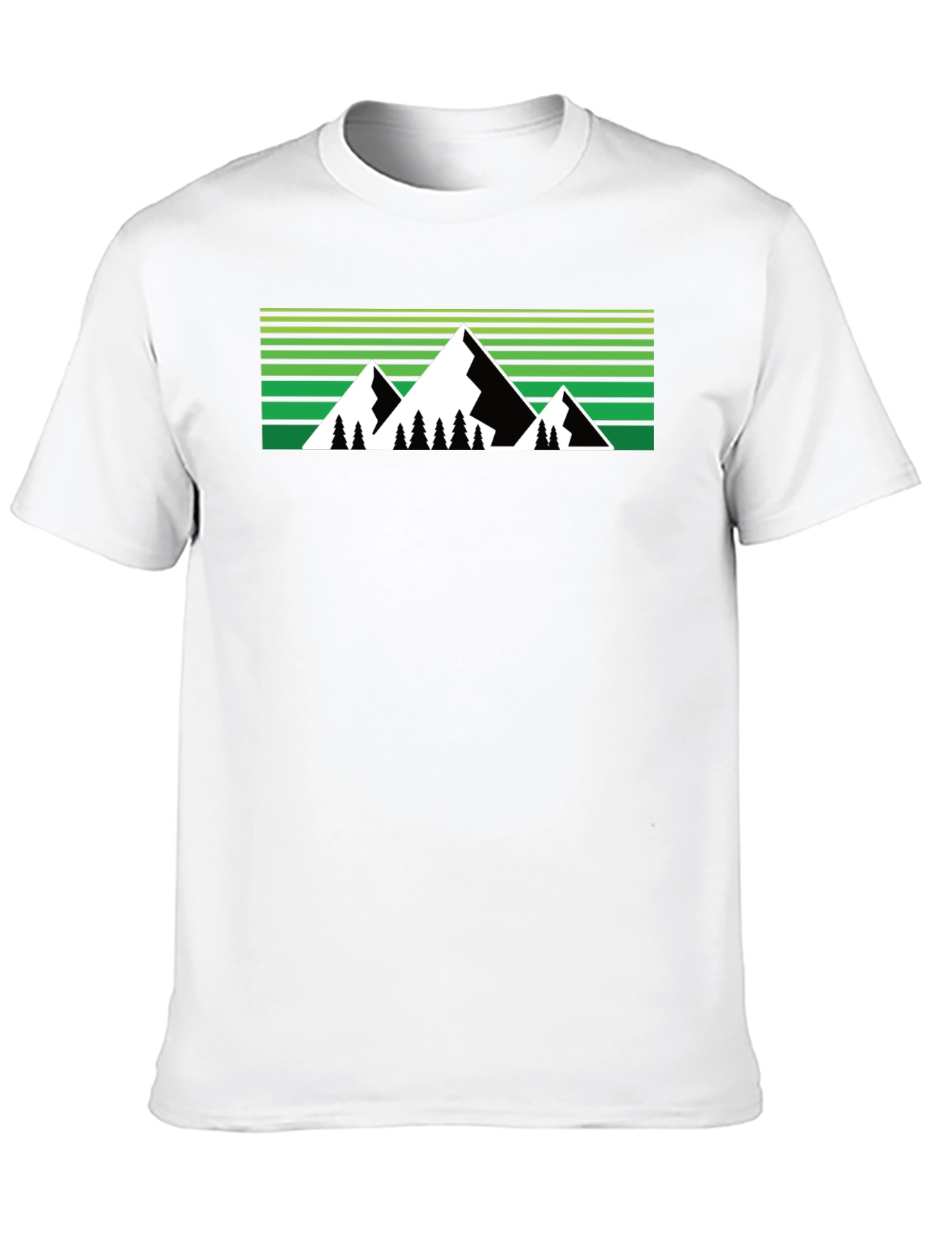 Mountain Graphic Tee - Black Crew Neck