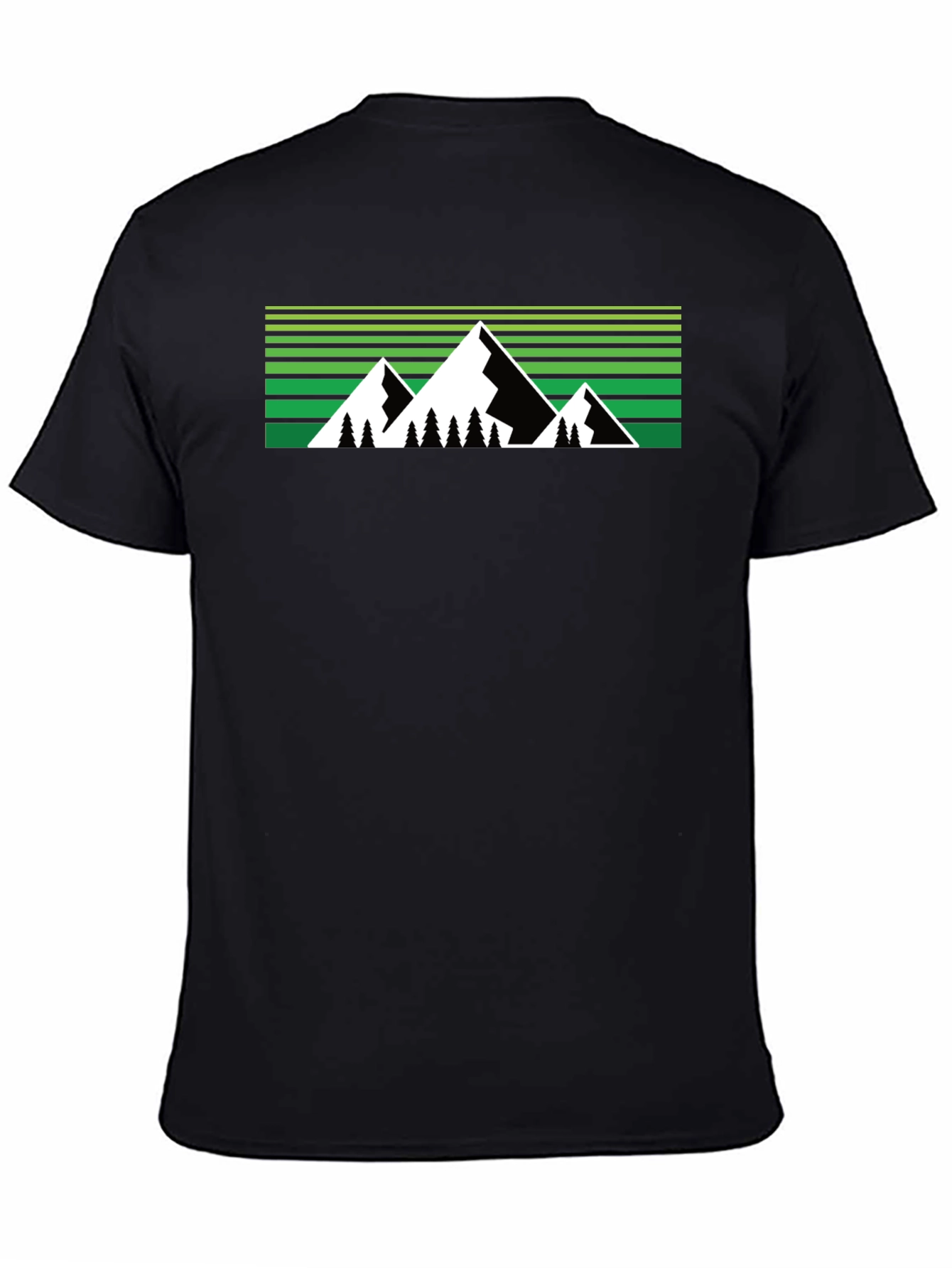 Mountain Graphic Tee - Black Crew Neck