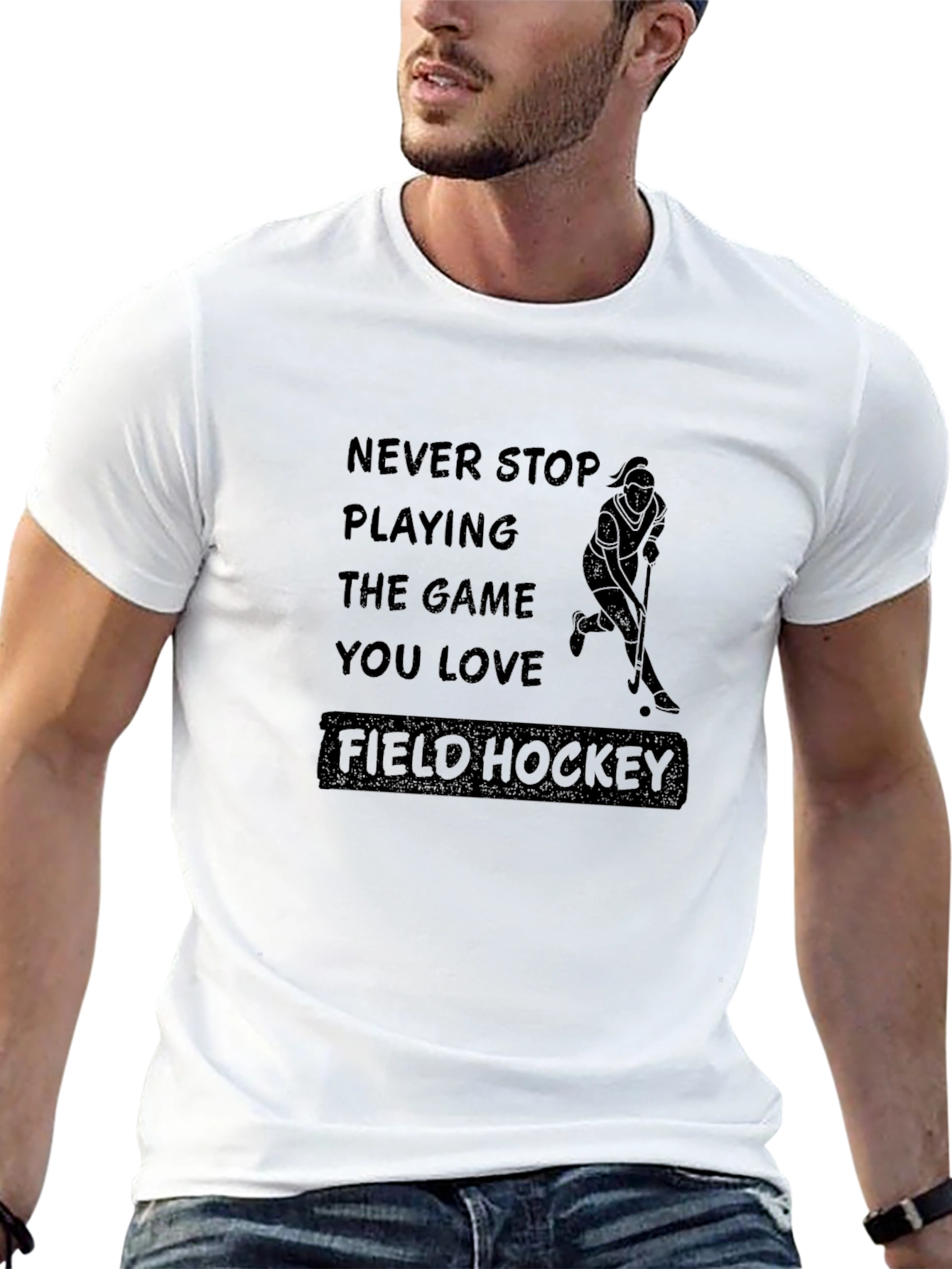 Field Hockey T-Shirt: Never Stop Playing