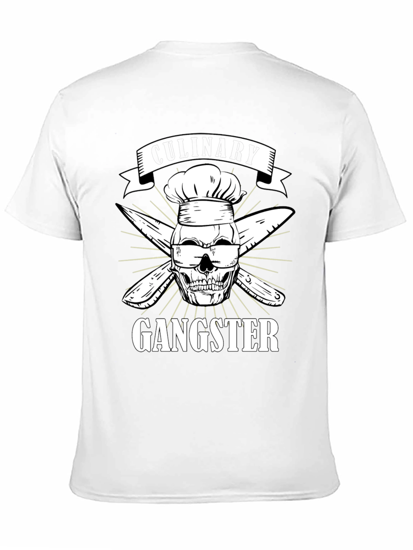 Culinary Gangster T-Shirt Funny Chef Skull Tee