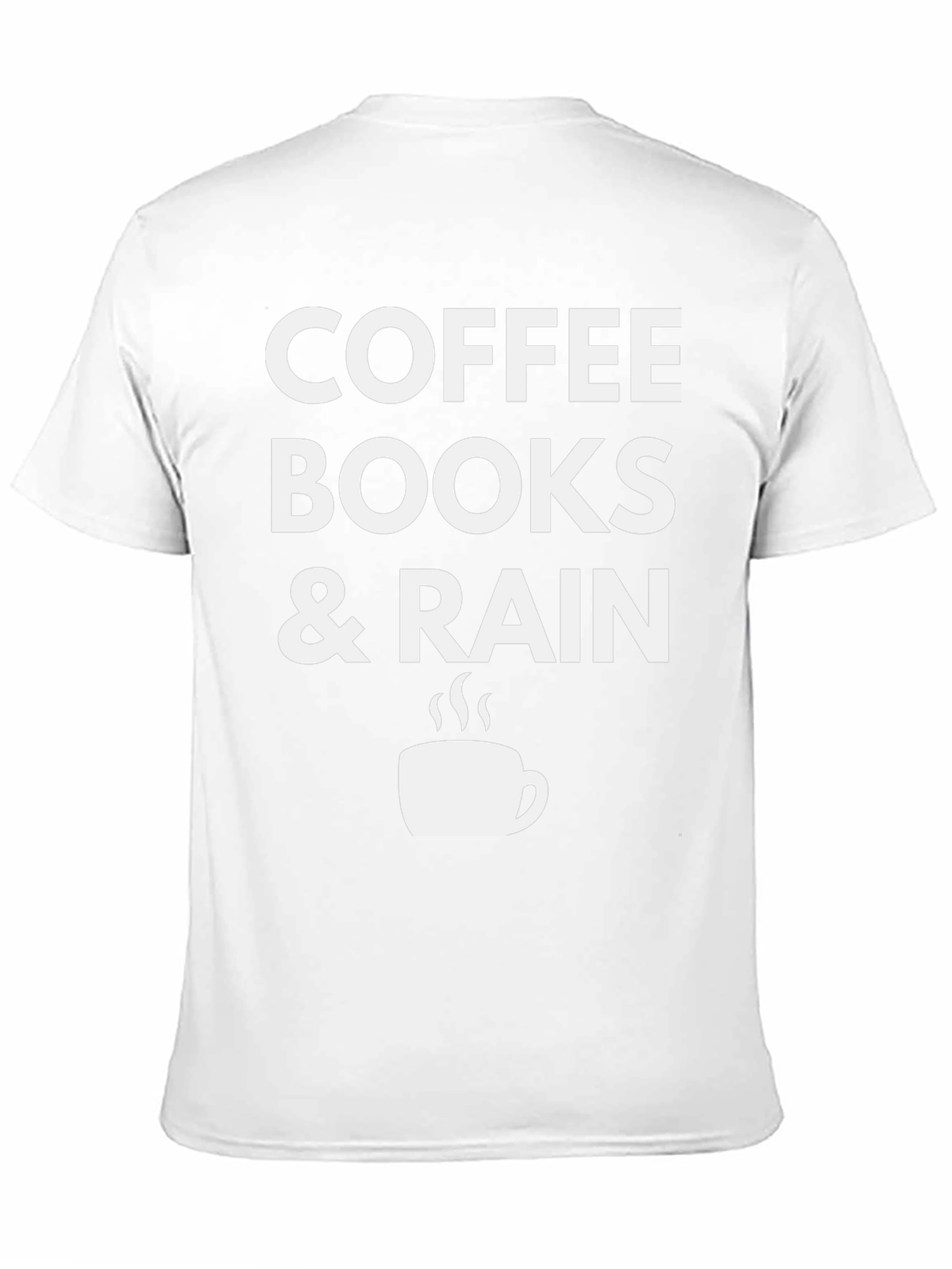 Coffee Books & Rain Black T-Shirt