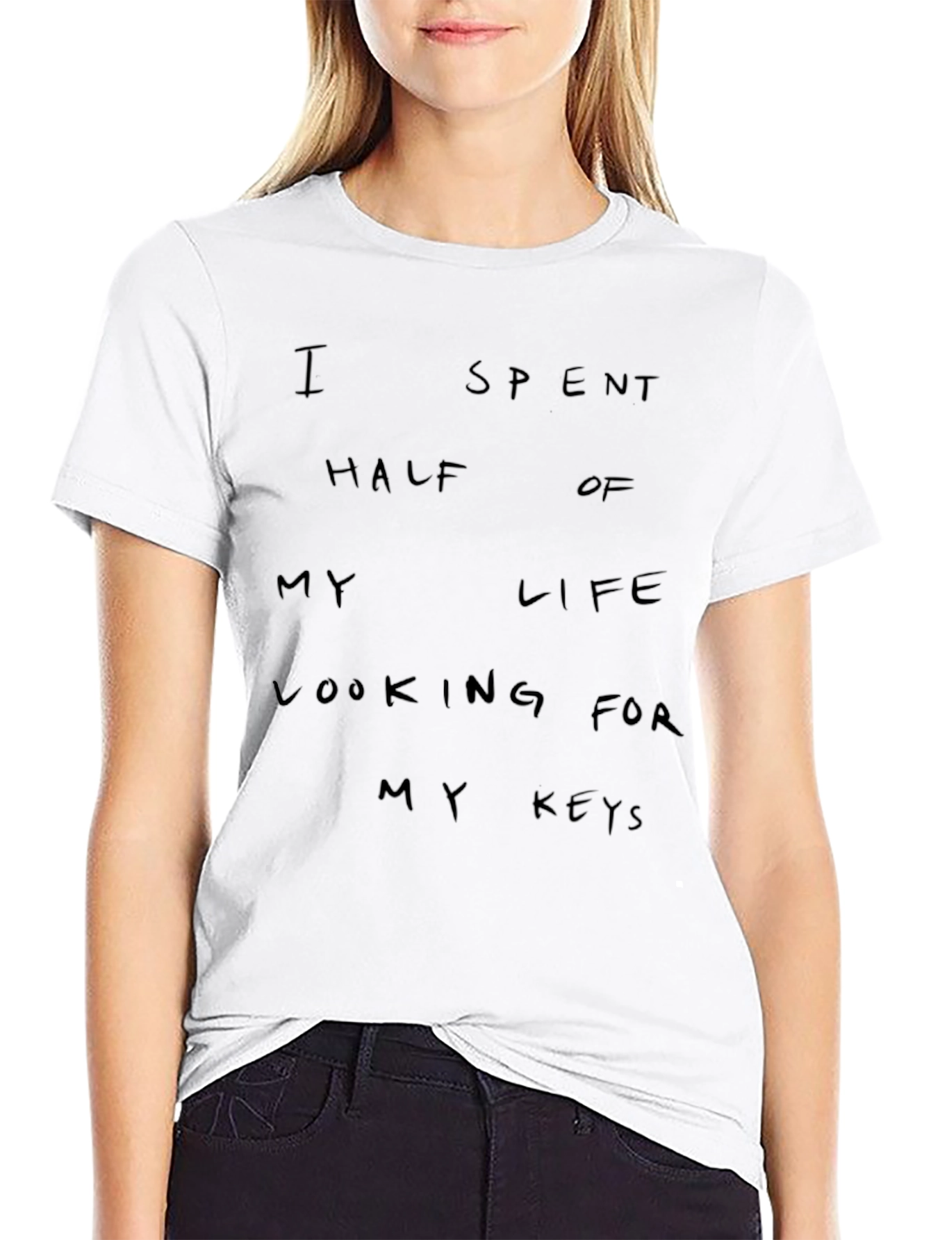 Humorous My Keys Black Graphic Tee
