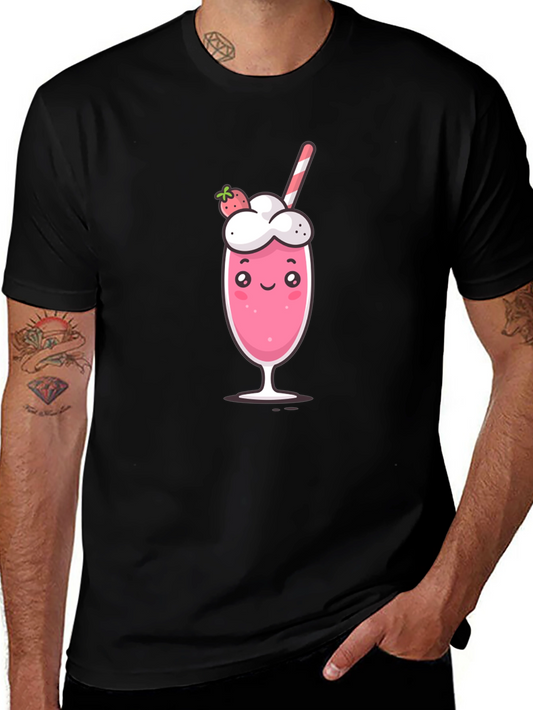 Cute Strawberry Milkshake Graphic Tee
