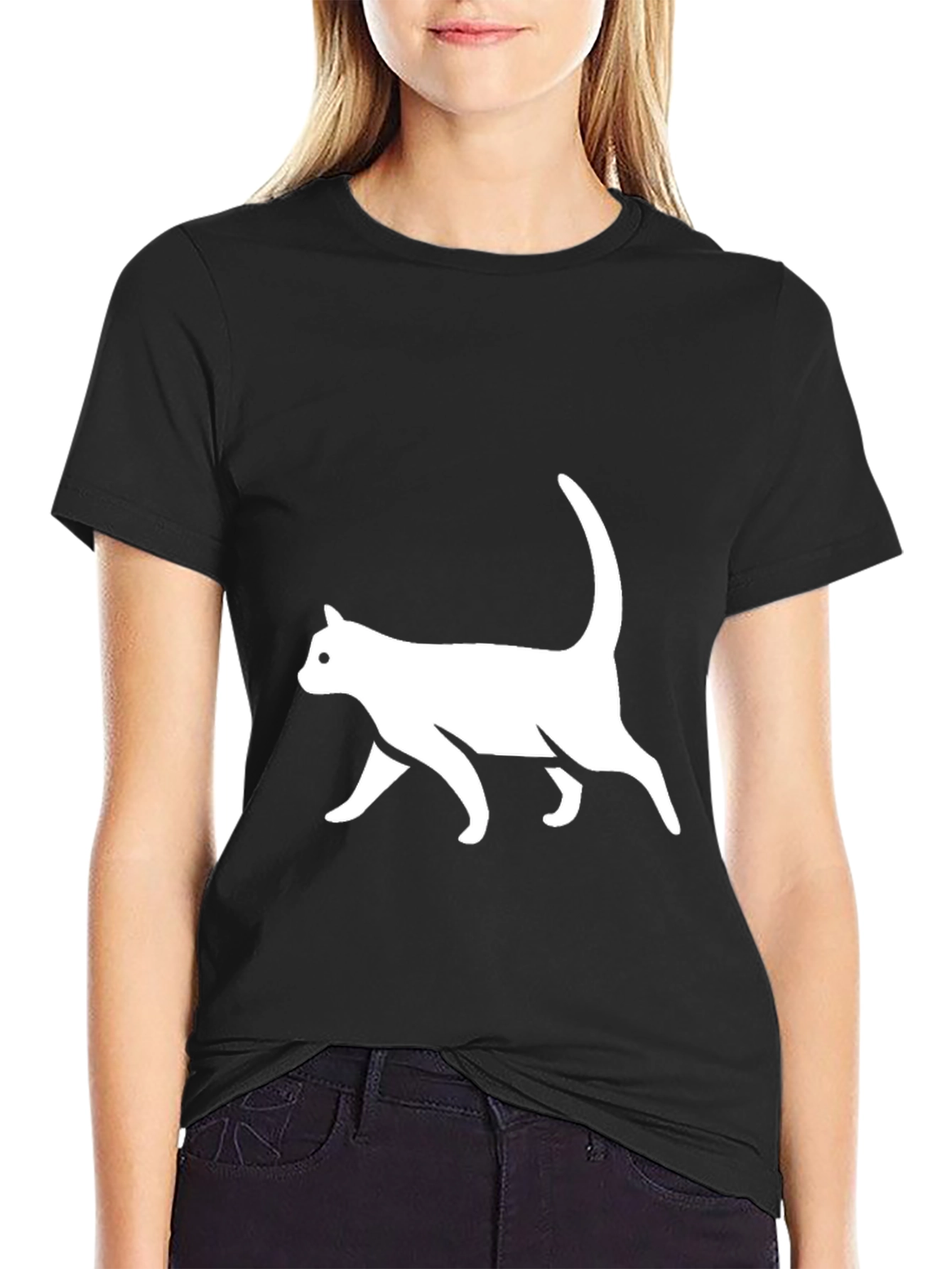 Cool Cat Graphic Tee - Black T-Shirt