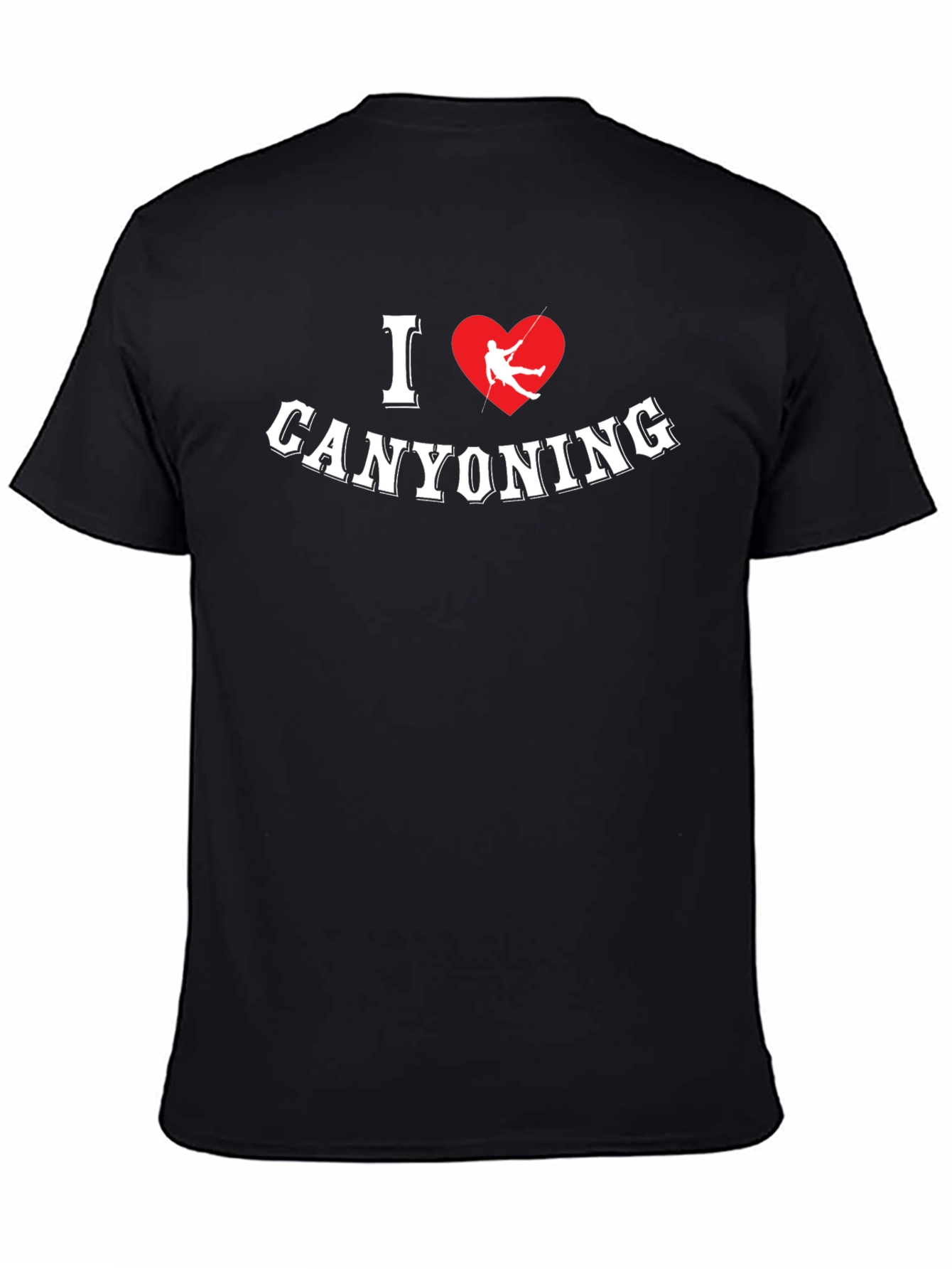 I Love Canyoning Black Graphic Tee