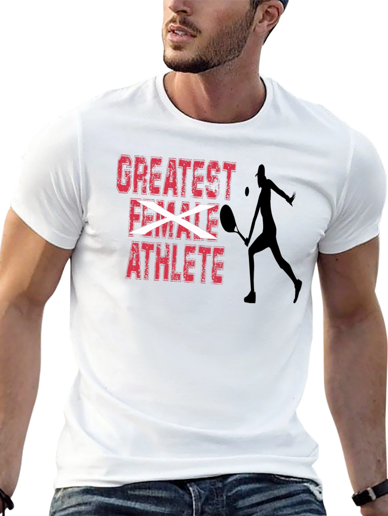 Greatest Female Athlete Tennis Player Graphic T-Shirt