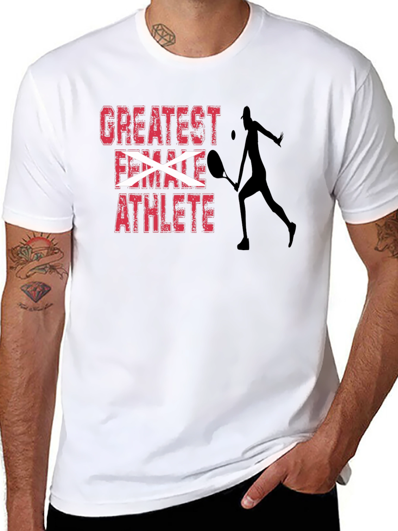 Greatest Female Athlete Tennis Player Graphic T-Shirt