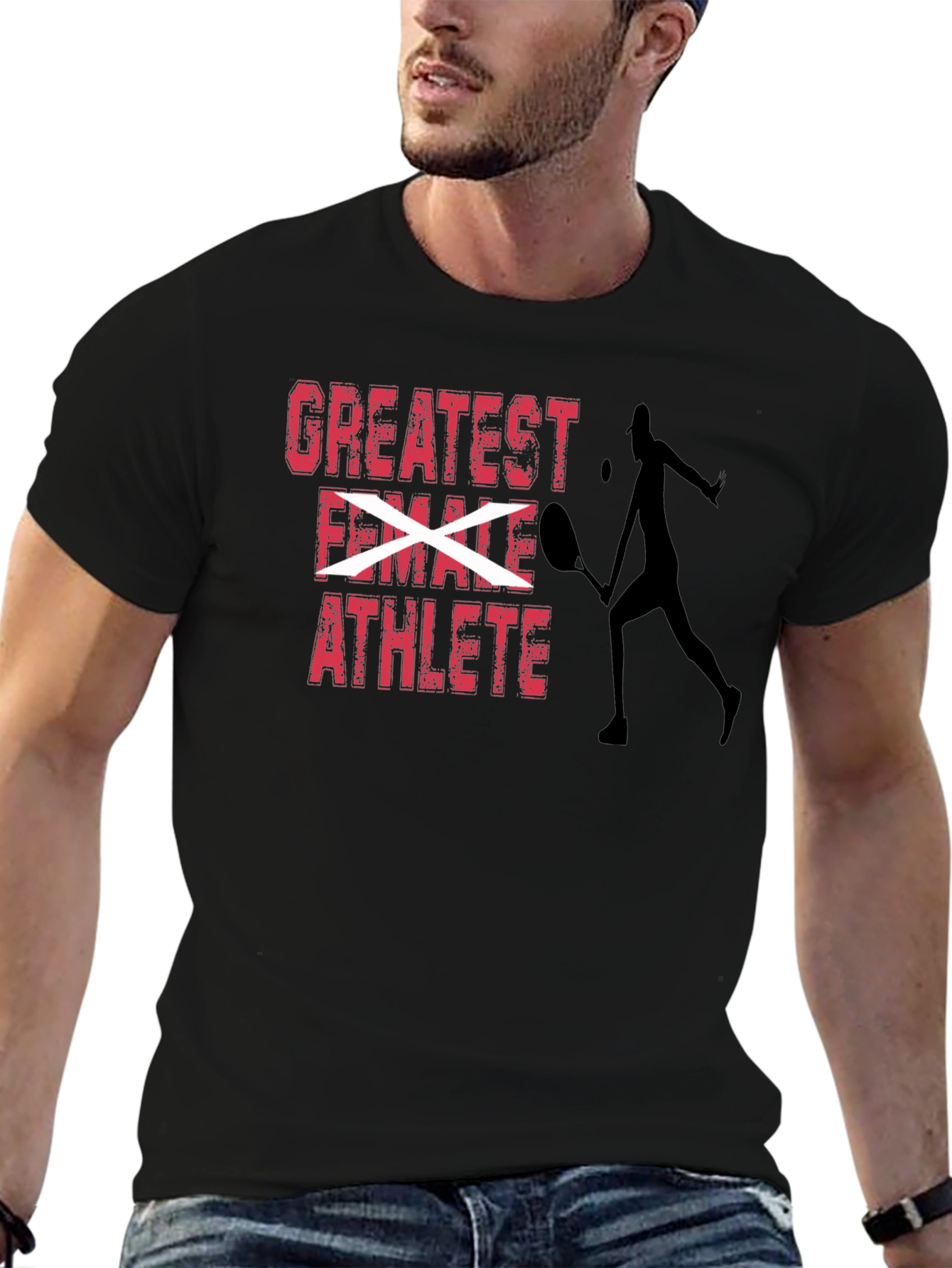 Greatest Female Athlete Tennis Player Graphic T-Shirt