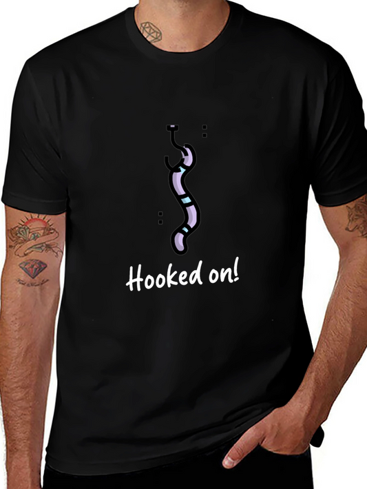 Hooked On! Novelty Graphic T-Shirt