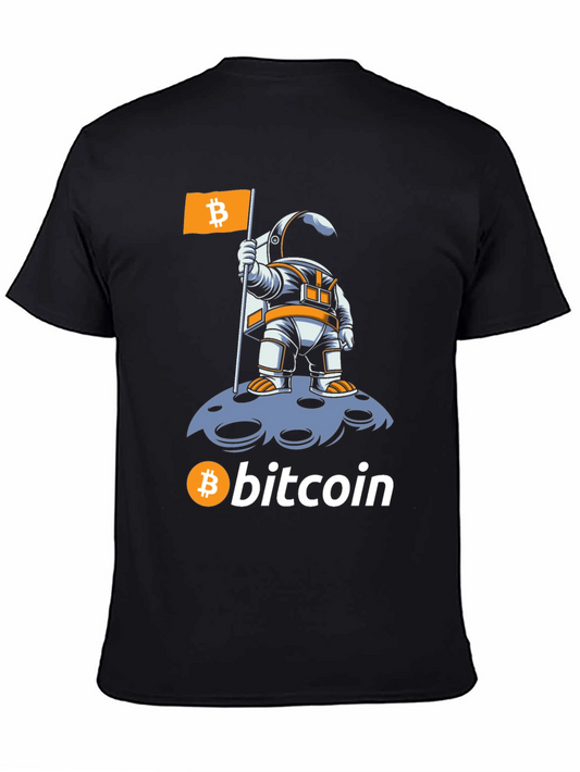 Bitcoin Astronaut T-Shirt - Crypto Moon Landing