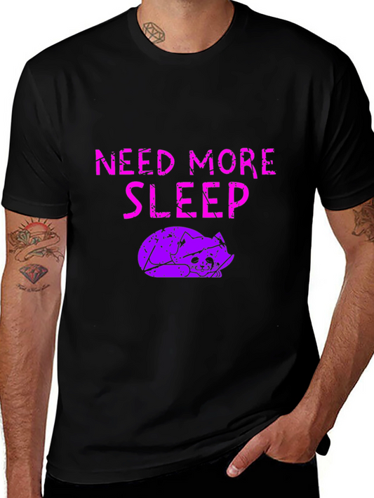 Need More Sleep T-Shirt - Funny Cat Graphic