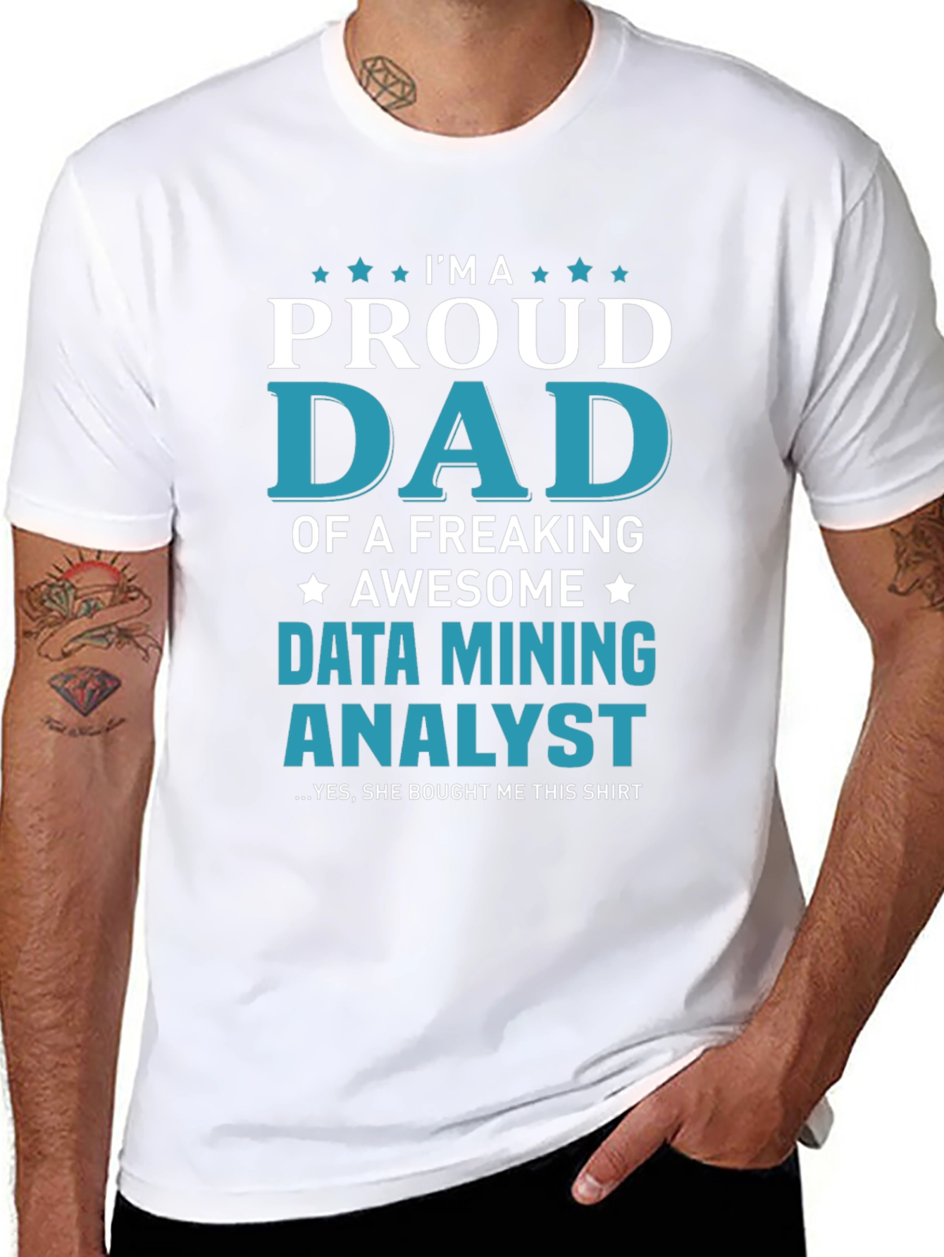 Proud Dad Data Mining Analyst Graphic Tee