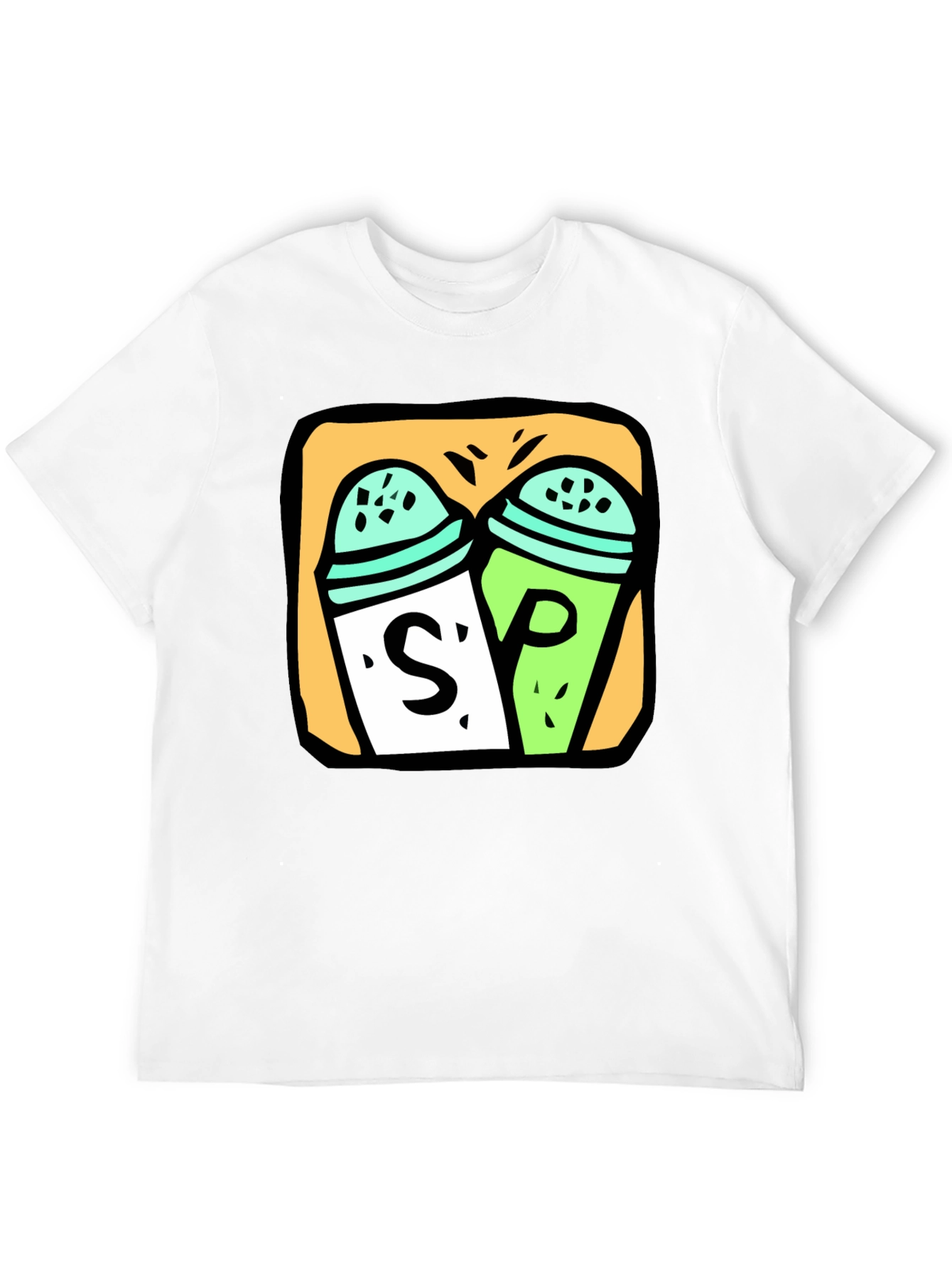 Salt & Pepper Graphic Tee - Black Cotton T-Shirt