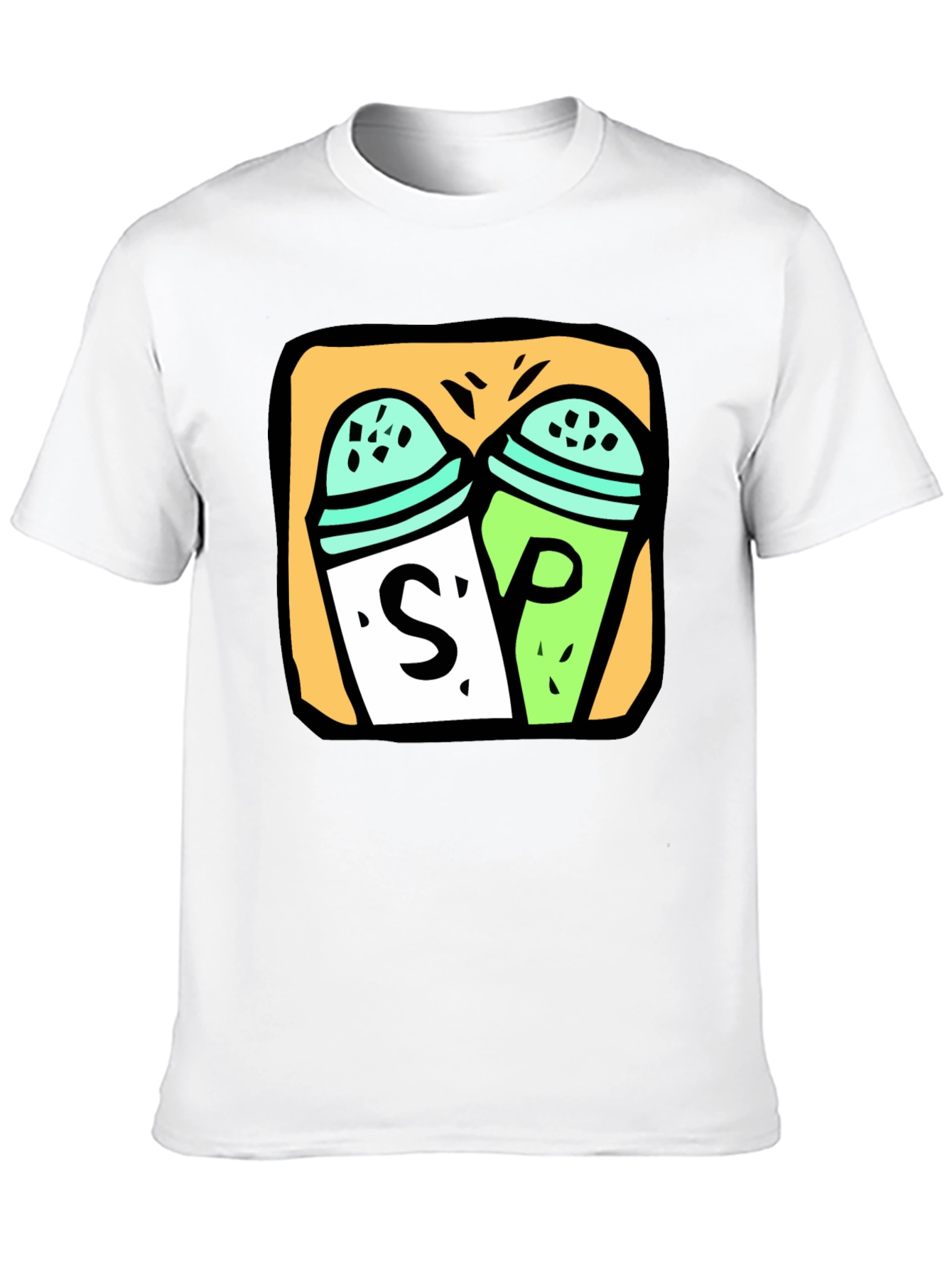 Salt & Pepper Graphic Tee - Black Cotton T-Shirt