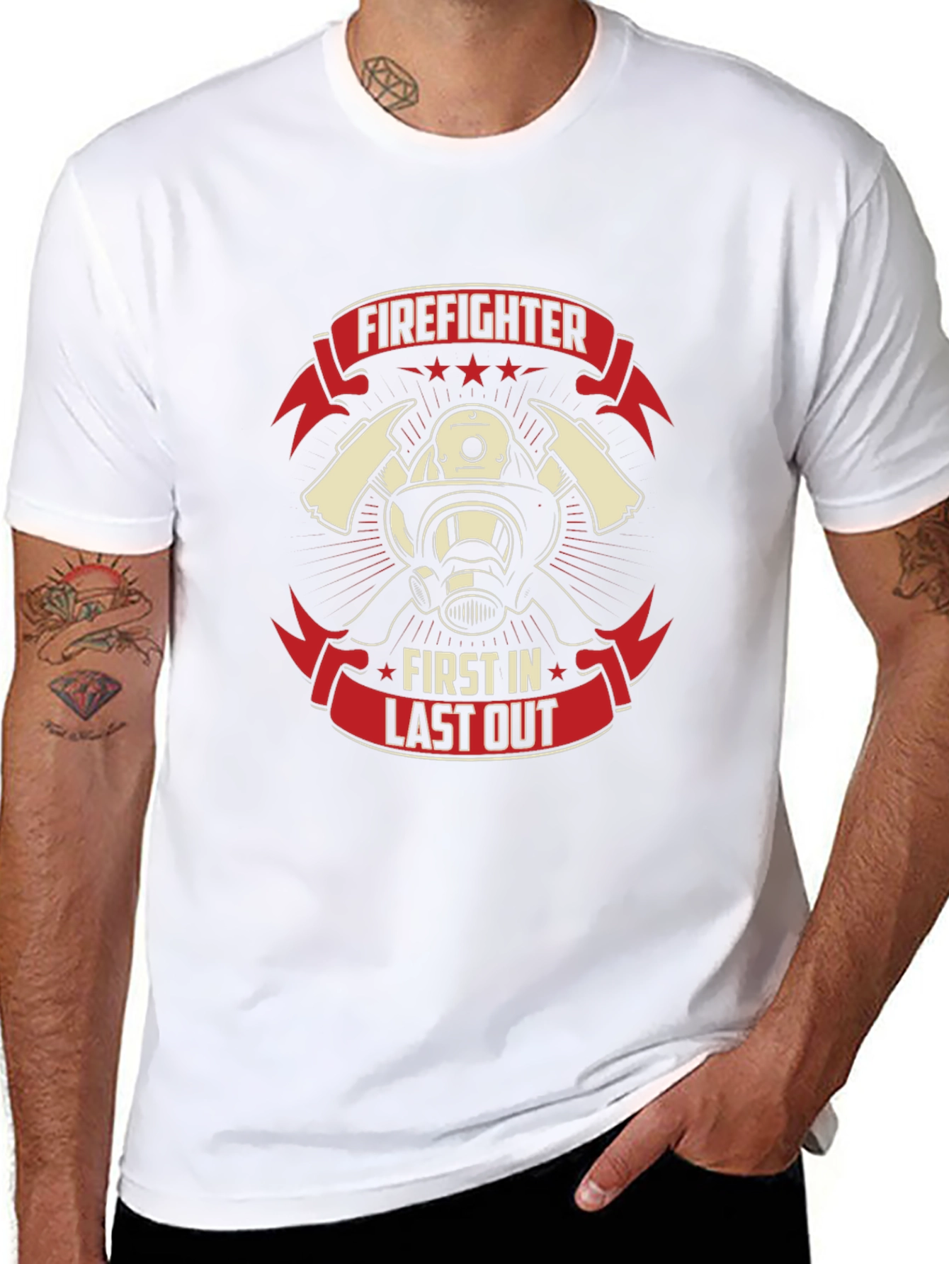 Firefighter First In Last Out Graphic T-Shirt