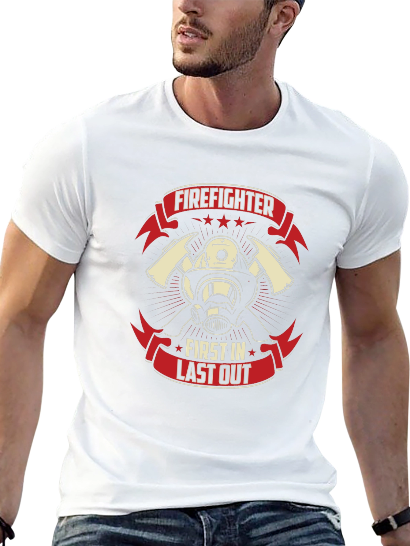 Firefighter First In Last Out Graphic T-Shirt