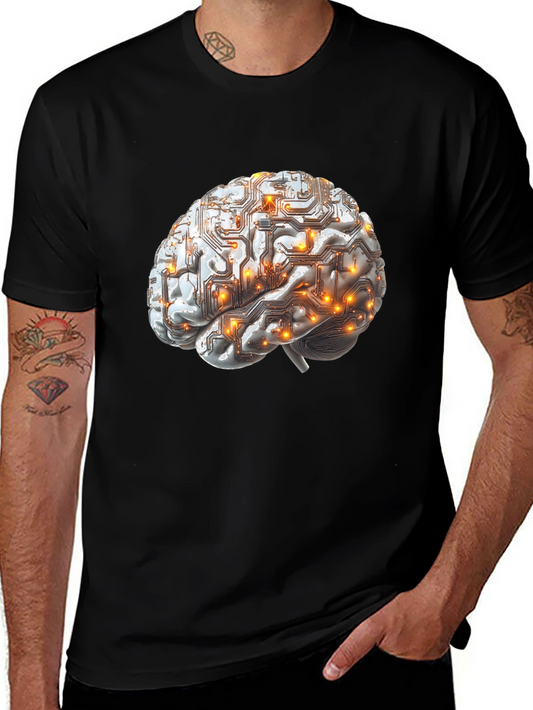 Circuit Brain Graphic Tee - Smart Style