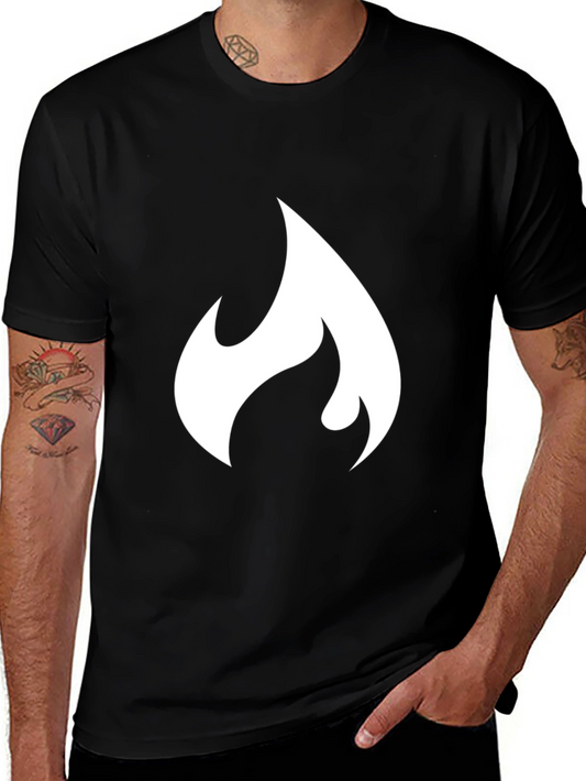 Flame Graphic Black T-Shirt